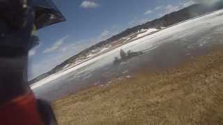 Snowmobile watercross fail [upl. by Nomed387]