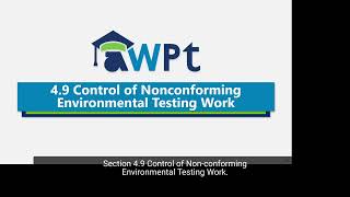 49 Control of Nonconforming Environmental Testing Work [upl. by Severson726]