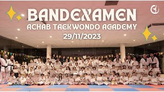 Achab Taekwondo Academy  Bandexamen 29112023 🏅✨ [upl. by Olnay124]