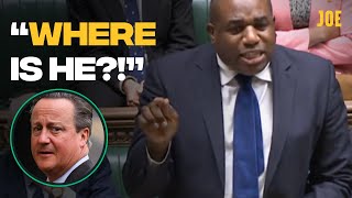 David Lammy rinses David Cameron for hiding in the House of Lords [upl. by Chicky581]