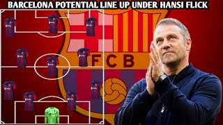 BARCELONA POTENTIAL LINEUP UNDER HANSI FLICK ‼️‼️ [upl. by Harle]