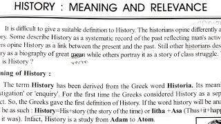 HistoryMeaning amp Relevancessb ugcnethistory ssblectureodishaosssc worldhistoryssbpgt ssb gk [upl. by Okihcim]