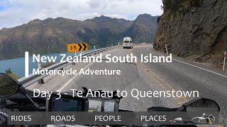 Motorcycle Touring  New Zealand South Island  Day 3 [upl. by Lasorella877]