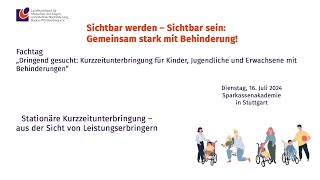 6 Stationäre Kurzzeitunterbringung  aus der Sicht von Leistungserbringern [upl. by Anisah]