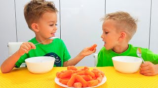 Yes Yes Vegetables Song with Vlad and Niki  Funny stories for kids [upl. by Nordine]