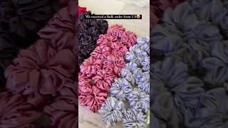 Bulk order 😍 WhatsApp on ‪8328044858 for order‬ hairbowtutorial scrunchies hairaccessories [upl. by Lala]