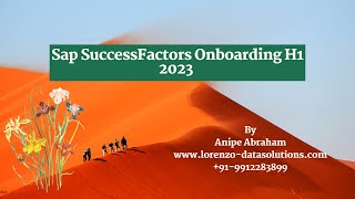 Sap SuccessFactors Onboarding H1 2023 [upl. by Aziul]