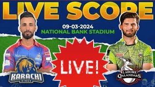 PSL 9 Live  Lahore Qalandars vs Karachi kings match live  LQ vs KK 2024 [upl. by Ahsas]