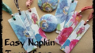 Easy Napkin Transfers for Polymer Clay [upl. by Magdau402]