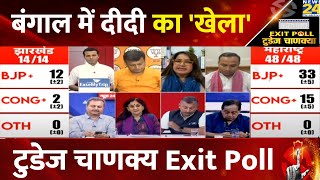 News24 Todays Chanakya Exit Poll Live  बंगाल में दीदी का खेला  Lok Sabha Election 2024 [upl. by Meikah]