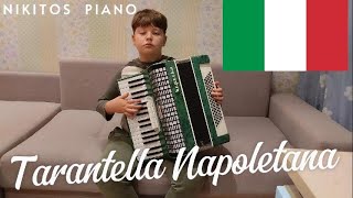 Tarantella Napoletana  Accordion Cover by Nikitos Piano  my first accordion play [upl. by Htiekal]