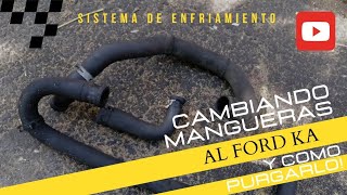 Cambiando mangueras de sistema de enfriamiento y como purgar bien explicado al Ford Ka 16 [upl. by Yggep]