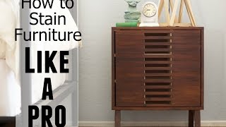 How To Stain Furniture Like a Pro [upl. by Udelle179]