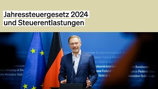 Bundeskabinett beschließt Entwurf eines Jahressteuergesetzes – Pressestatement von Christian Lindner [upl. by Attenrev]