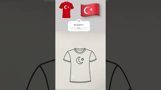 Türkiye Forması Çizimi Ve Boyama türkiye turkey turkish football futbol shorts [upl. by Latrell693]