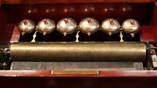 A BA Bremond Swiss music box with six tuned bells in action [upl. by Haisi602]