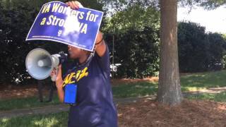 Protesters chant against veterans health care proposals [upl. by Alabaster]