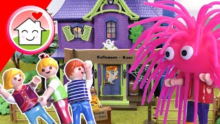 Playmobil Familie Hauser  das Halloween Haus  Geschichte mit Lena Malte Rosabella [upl. by Albright]