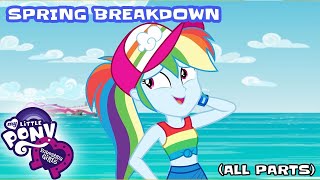 Equestria Girls  Better Together Spring Breakdown  ALL PARTS  My Little Pony MLPEG Kids Cartoon [upl. by Nnyrb]