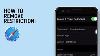How To Remove Restrictions On Safari easy [upl. by Sadnalor]