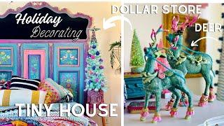 Dollar Store Holiday Home Decor  Decorating  Tiny house [upl. by Rosenblum]