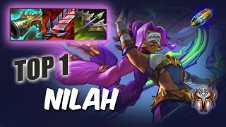 Wild Rift Nilah top 1  S12 Challenger ranked game  build [upl. by Nolita]