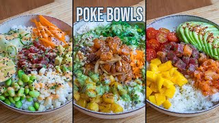 Tres Poke Bowls perfectos hechos en casa [upl. by Koran]