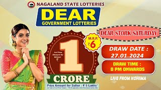 LOTTERY LIVE DEAR LOTTERY SAMBAD 8PM DRAW 27012024 [upl. by Adley]