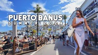 Puerto Banus Marbella Spain Luxurious Vibes Summer 2024 June Update Costa del Sol  Málaga 4K [upl. by Gearard817]