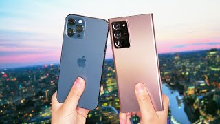 iPhone 12 Pro Max vs Galaxy Note 20 Ultra camera comparison [upl. by Tavey16]