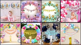 1st Birthday Decoration Ideas for Baby Girl  Birthday Decoration Ideas at Home RealGiftsHub [upl. by Lein]