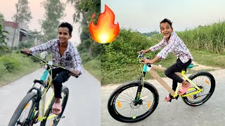 My Brother Riding His New Cycle 😍 New Cycle Gift 🔥 [upl. by Lokcin864]