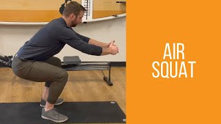 The Air Squat  Beginner Bodyweight Squat Variation [upl. by Htirehc]