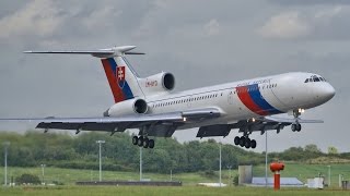 Tupolev TU154 Ilyushin IL96 IL62 Saudi Boeing 777 Luftwaffe amp VIP Visits London Stansted Airport [upl. by Lisbeth]