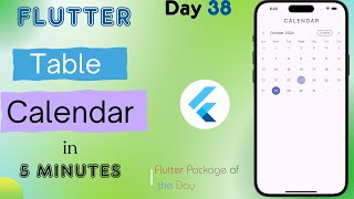 How To Create A Flutter Table Calendar  Flutter Calendar App [upl. by Atimad635]