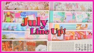 JULY KIT amp FOIL LINE UP  Plannahannah [upl. by Fineberg]