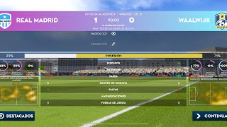 Real Madrid vs Waalwijk División académica DLS 2024 [upl. by Aroc]