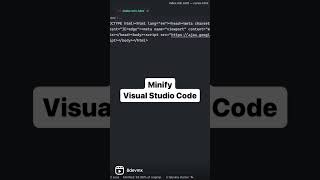 Minify tu código con Visual Studio Code Optimiza el rendimiento de tu sitio web [upl. by Enilrae226]