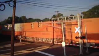 Bergenfield NJ Railcam  CSX Intermodel Train Passes Crossing [upl. by Nylsej127]