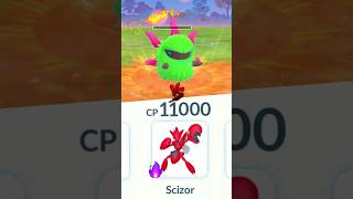 Larvesta vs 11000 Cp Sw SCIZOR Arlo’s Team in Pokemon GO [upl. by Orose]