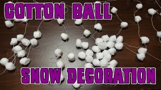 How to Make a Cotton Ball Snow Decoration [upl. by Zetnwahs]