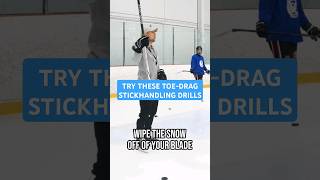 TRY THESE TOEDRAG STICKHANDLING DRILLS hockeydevelopment icehockey [upl. by Stirling]