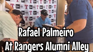 Rafael Palmeiro Signing at Rangers Alumni Alley [upl. by Lennon]