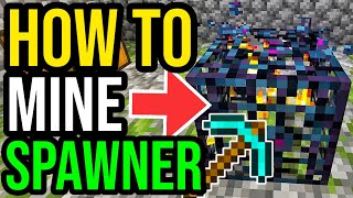 How To MINE MOB SPAWNERS amp Move Them  Minecraft Bedrock amp Java No Mods [upl. by Blunt237]