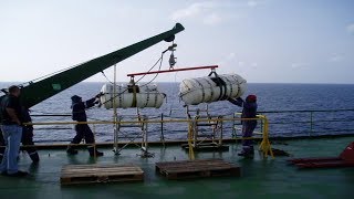 Inflatable Liferafts  Launching Procedure of Liferaft [upl. by Aidne]