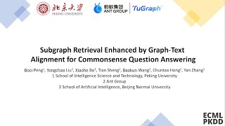 ECMLPKDD24 Subgraph Retrieval Enhanced by GraphText Alignment for Commonsense Question Answering [upl. by Belinda765]