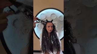 Beautiful curly highlight hair 🤩🌊 brushlight [upl. by Avika]