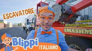 Camion di Smash My Trash  Blippi in Italiano  Video educativi per bambini [upl. by Naginnarb]