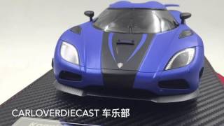 Frontiart 118 Koenigsegg Agera S Matt pearl blue [upl. by Etteb]