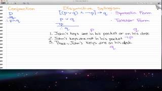 Discrete Math 1  Tutorial 33  Conjunction Disjunctive Syllogism Contradiction [upl. by Thain]